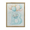 Pikkukuva 1 / 11: Juliste Letter B ilmapalloilla Juliste Letter B ilmapalloilla, 70x100 cm, tummanruskea puukehys, 230 gsm mattapaperi