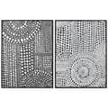 Miniatyrbild 1 av 4: Tavla Home ESPRIT Vit Svart Abstrakt Modern Lackad 60 x 3,5 x 80 cm (2 antal)