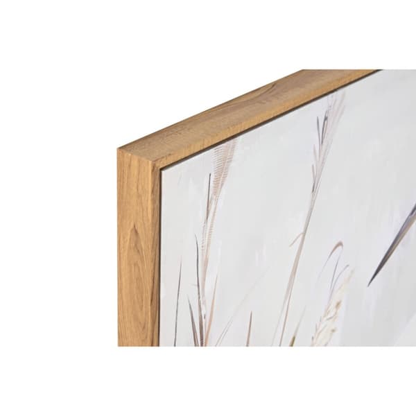 Tavla Home ESPRIT Vit Beige Grå Fågel Orientalisk 80 x 3,5 x 80 cm (2 antal)