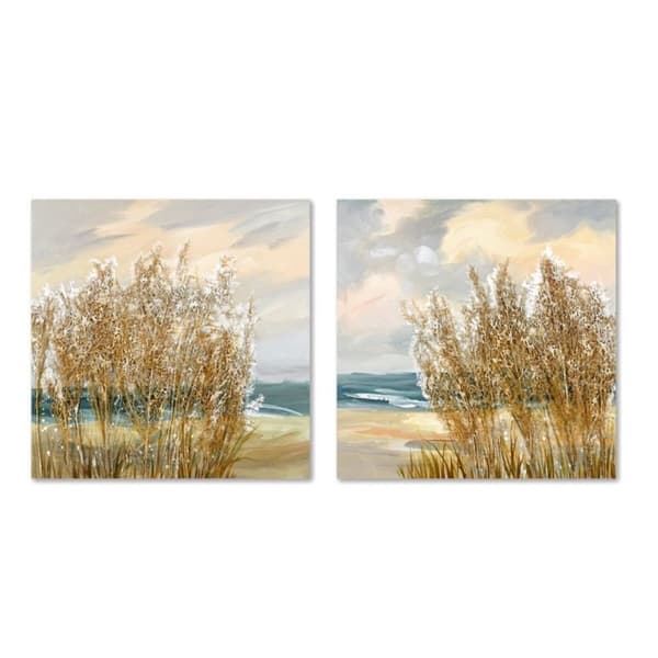 Tavla Home ESPRIT Blå Gyllene Strand Medelhavs 80 x 3 x 80 cm (2 antal)