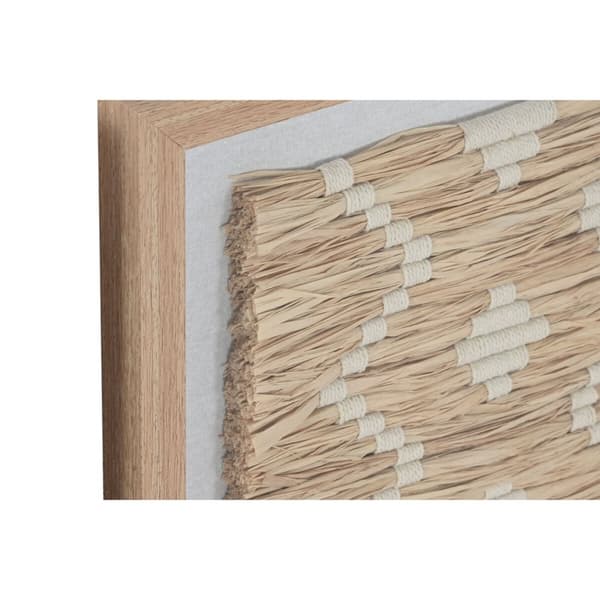 Tavla Home ESPRIT Vit Naturell Skandinavisk 40 x 3 x 40 cm (2 antal)