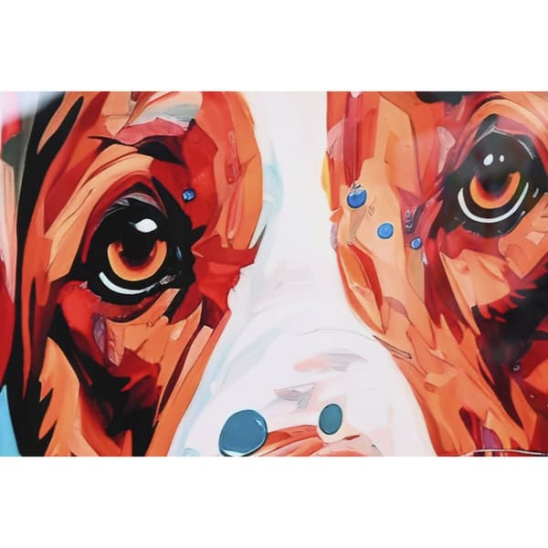 Tavla Home ESPRIT Modern Hund 80 x 3,5 x 80 cm (2 antal)