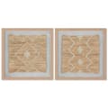 Miniatyrbild 1 av 4: Tavla Home ESPRIT Vit Naturell Skandinavisk 40 x 3 x 40 cm (2 antal)