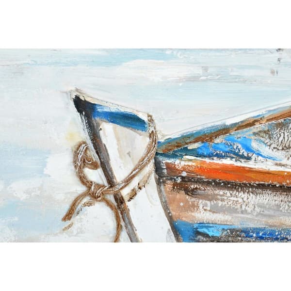 Maleri Home ESPRIT Skib Middelhavet 150 x 4 x 120,5 cm