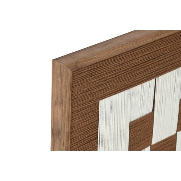 Maleri Home ESPRIT Hvid Brun Beige Moderne Urban 50 x 3 x 50 cm (2 enheder)
