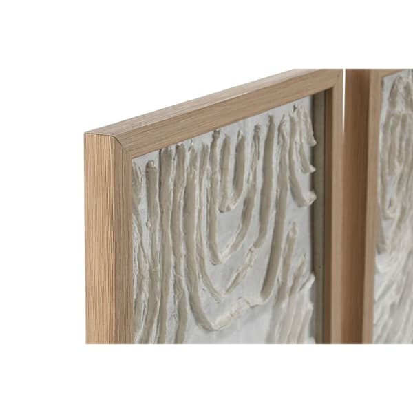 Maleri Home ESPRIT Hvid Natur Skandinavisk 25 x 2 x 35 cm