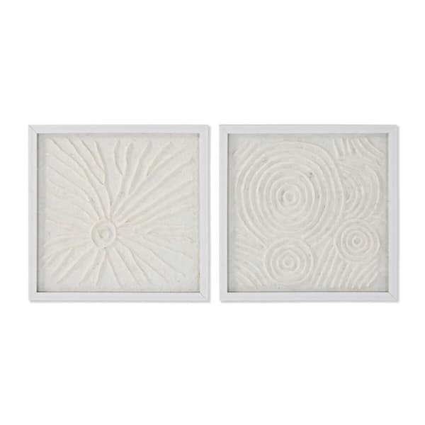 Maleri Home ESPRIT Hvid Natur Skandinavisk 35 x 2 x 35 cm