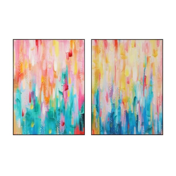 Maalaus Home ESPRIT Abstrakti Moderni 90 x 3,5 x 120 cm (2 osaa)