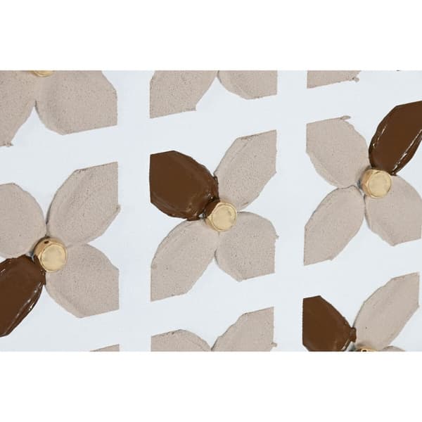 Maleri Home ESPRIT Hvid Beige Gylden Moderne Urban 90 x 3,5 x 120 cm (2 enheder)