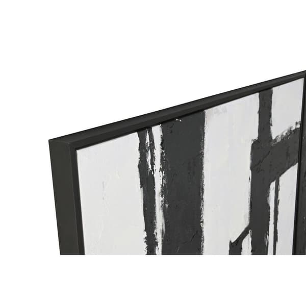 Maleri Home ESPRIT Hvid Sort Abstrakt 123 x 4,3 x 183 cm (2 enheder)