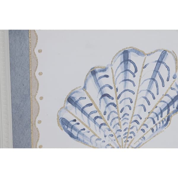 Maleri Home ESPRIT Blå Krem 30 x 3 x 40 cm (3 enheter)