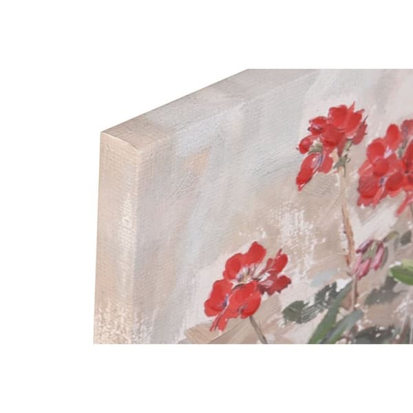 Maleri Home ESPRIT Hvit Brun Rød Cottage 40 x 3 x 50 cm (4 enheter)