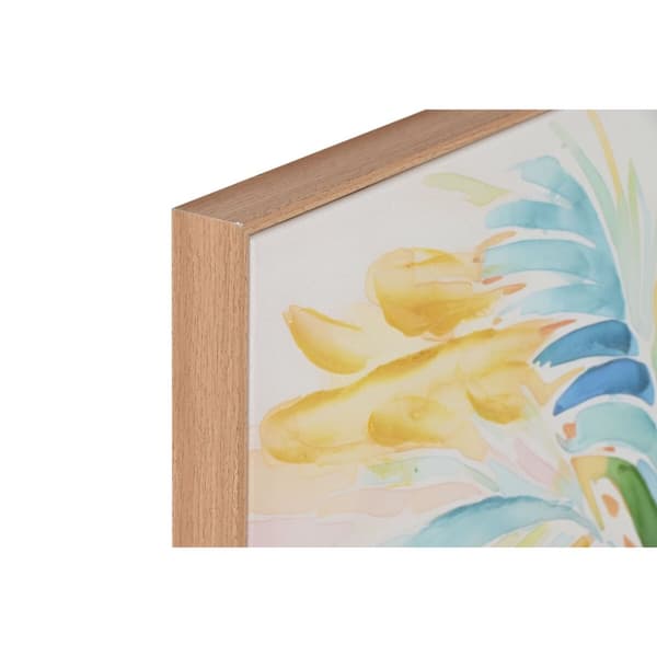 Maleri Home ESPRIT Palmer Tropisk 80 x 3,5 x 80 cm (2 enheter)