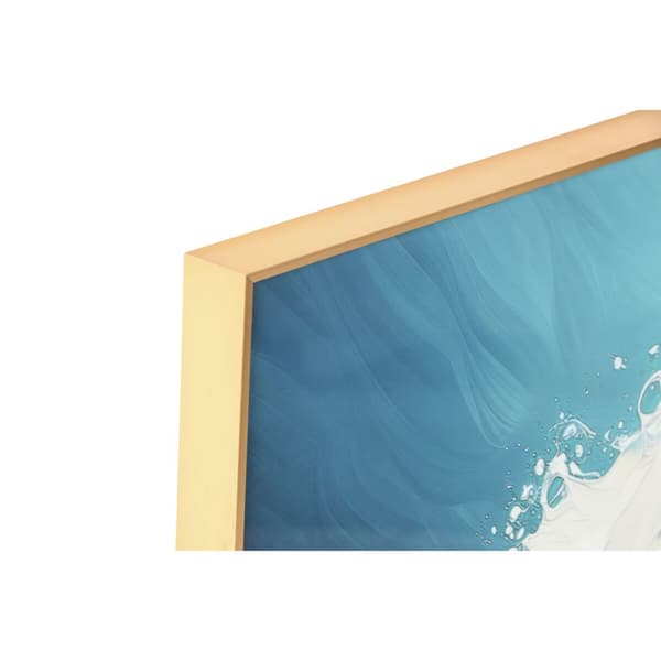 Maleri Home ESPRIT Blå Hvit Brun Sjø og hav 80 x 3,5 x 80 cm (2 enheter)