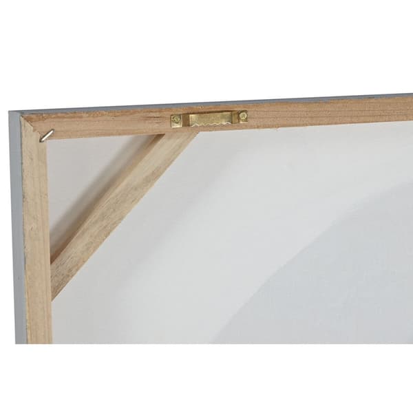 Maleri Home ESPRIT Beige Naturell Sirkler Skandinavisk 80 x 3 x 80 cm (2 enheter)
