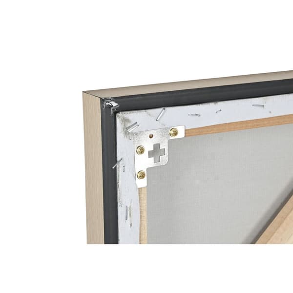 Maleri Home ESPRIT Hvit Beige Abstrakt Moderne 100 x 3,5 x 100 cm (2 enheter)