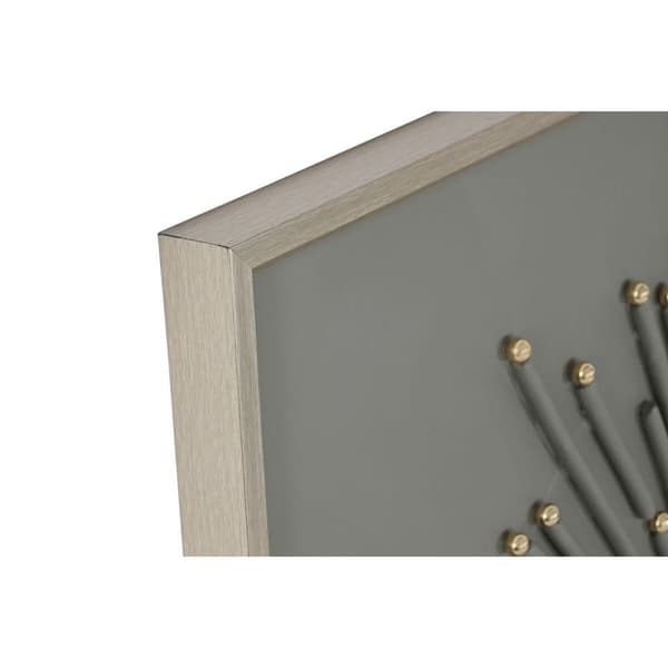 Maleri Home ESPRIT Hvit Beige Abstrakt Moderne 100 x 3,5 x 100 cm (2 enheter)