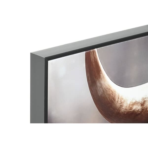 Maleri Home ESPRIT Svart Gyllen Moderne Okse Lakkert 100 x 4 x 100 cm (2 enheter)