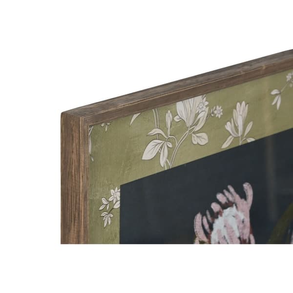 Maleri Home ESPRIT Blå Grønn Rosa Vase Shabby Chic Blomstervase 50 x 2,5 x 70 cm (2 enheter)