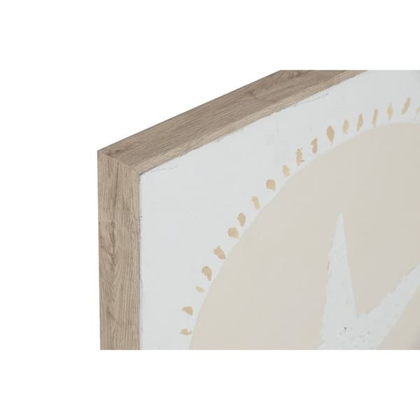 Maalaus Home ESPRIT Valkoinen Kerma Välimeren 40 x 3 x 40 cm (4 osaa)