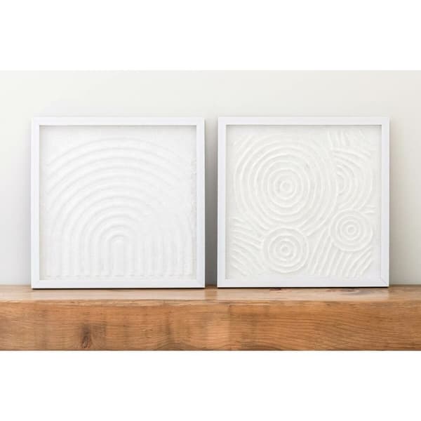 Maalaus Home ESPRIT Valkoinen Luonnollinen Moderni Skandinaavinen 35 x 2 x 35 cm
