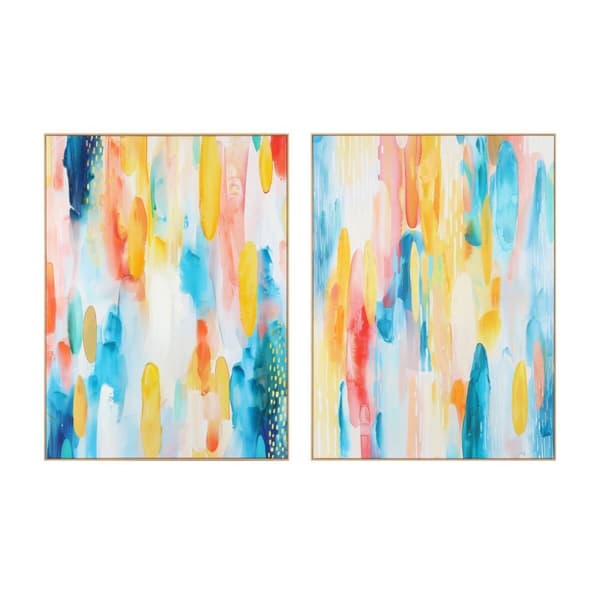 Tavla Home ESPRIT Abstrakt Modern 90 x 3,5 x 120 cm (2 antal)
