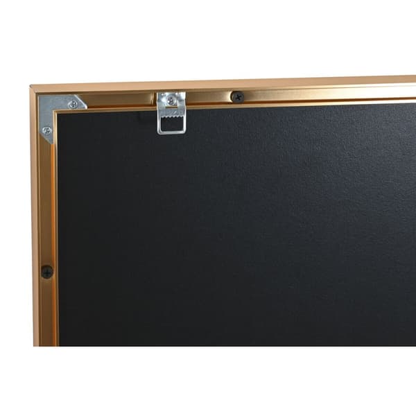 Tavla Home ESPRIT Vit Svart Gyllene Virágok 80 x 3,5 x 80 cm (2 antal)