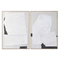 Miniatyrbild 1 av 4: Tavla Home ESPRIT Vit Svart Beige Abstrakt 103 x 4,3 x 143 cm (2 antal)
