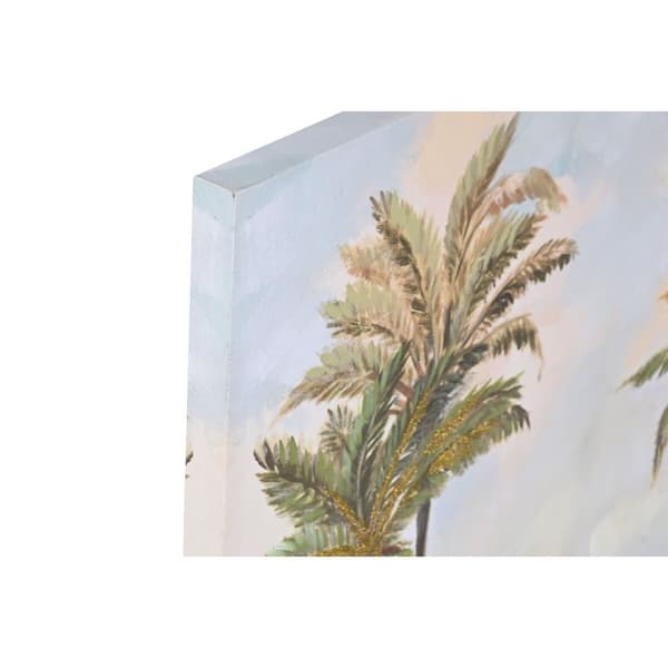Maleri Home ESPRIT Blå Grøn Strand Middelhavet 80 x 3 x 80 cm (2 enheder)