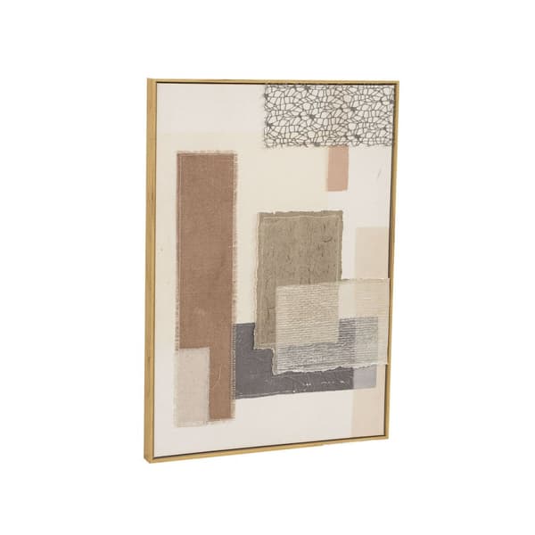 Maleri Home ESPRIT Brun Beige Abstrakt Urban 50 x 3 x 70 cm (2 enheder)