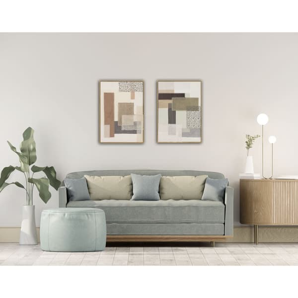 Maleri Home ESPRIT Brun Beige Abstrakt Urban 50 x 3 x 70 cm (2 enheder)