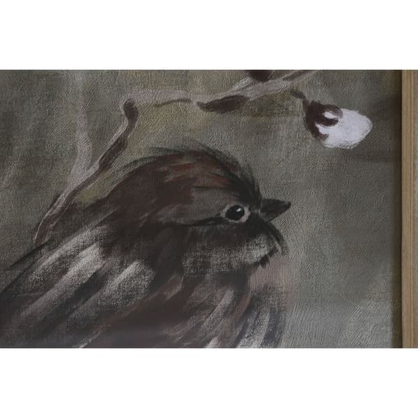 Maleri Home ESPRIT Grøn Fugle Shabby Chic 50 x 2 x 50 cm (4 enheder)