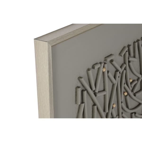 Maleri Home ESPRIT Hvid Beige Gylden Moderne Urban 90 x 3,5 x 120 cm (2 enheder)