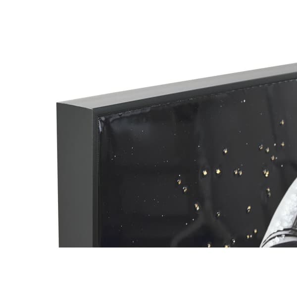 Maleri Home ESPRIT Blå Sort Moderne Astronaut kvinde Lakeret 100 x 4 x 100 cm (2 enheder)