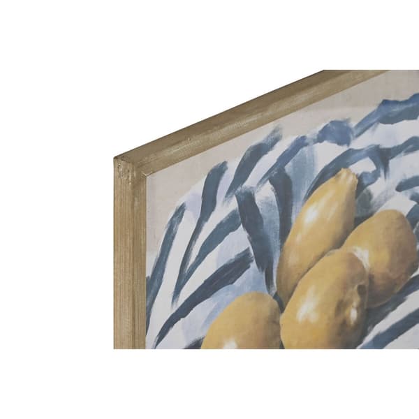 Maleri Home ESPRIT Gul Blå Hvid Grøn Frugt Middelhavet 60 x 2,5 x 45 cm (2 enheder)