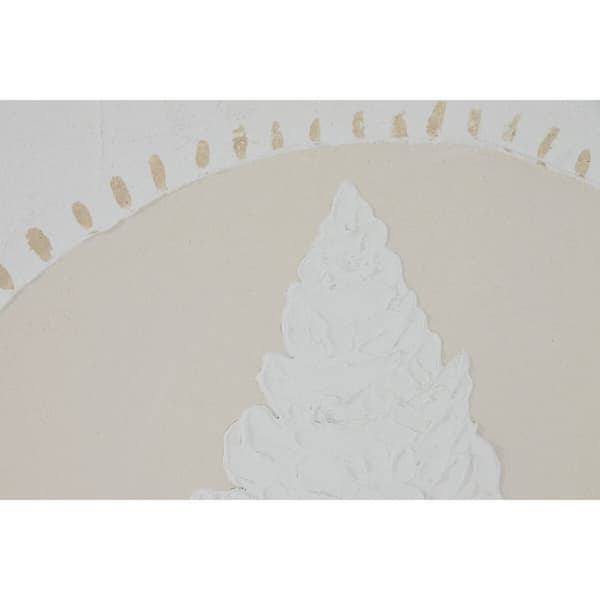 Maleri Home ESPRIT Hvid Flødefarvet Middelhavet 40 x 3 x 40 cm (4 enheder)