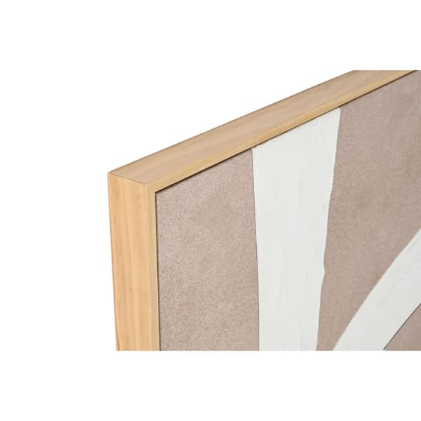 Maleri Home ESPRIT Hvid Beige Abstrakt 103 x 4,3 x 103 cm (2 enheder)