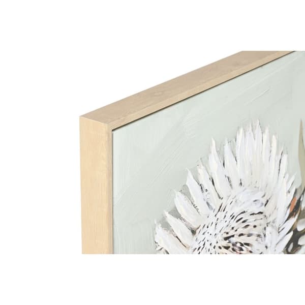 Tavla Home ESPRIT Gul Vit Röd Grön Cottage 83 x 4,5 x 83 cm (2 antal)