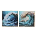 Miniatyrbild 1 av 4: Tavla Home ESPRIT Blå Vit Brun Hav och ocean 80 x 3,5 x 80 cm (2 antal)