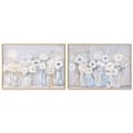 Pikkukuva 1 / 4: Maalaus Home ESPRIT Sininen Valkoinen Vihreä Beige Maljakko Shabby Chic 70 x 3,5 x 50 cm (2 osaa)