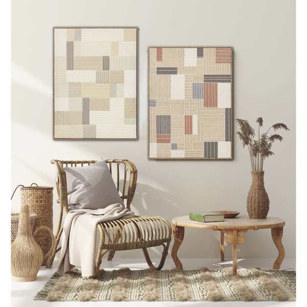 Maalaus Home ESPRIT Ruskea Beige Neliö Kaupunki 60 x 3 x 80 cm (2 osaa)