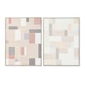 Pikkukuva 1 / 8: Maalaus Home ESPRIT Ruskea Beige Neliö Kaupunki 60 x 3 x 80 cm (2 osaa)