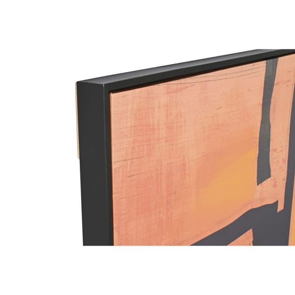 Maalaus Home ESPRIT Sininen Oranssi Abstrakti Kaupunki 103 x 4,5 x 143 cm (2 osaa)