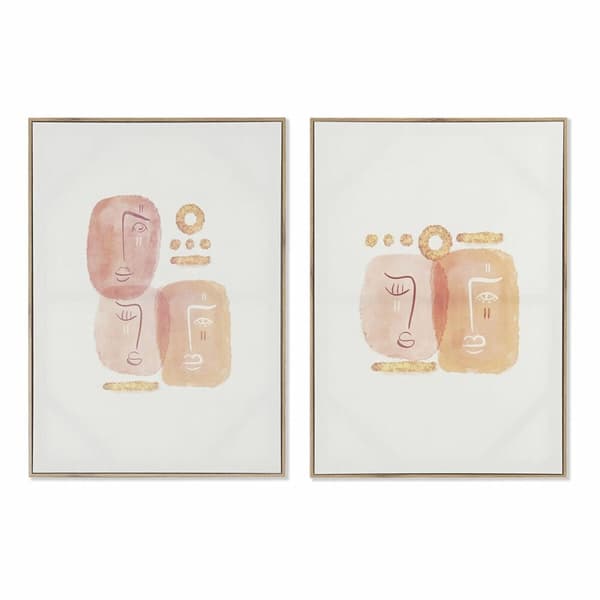 Maleri DKD Home Decor Abstrakt (2 enheder) (50 x 3 x 70 cm)