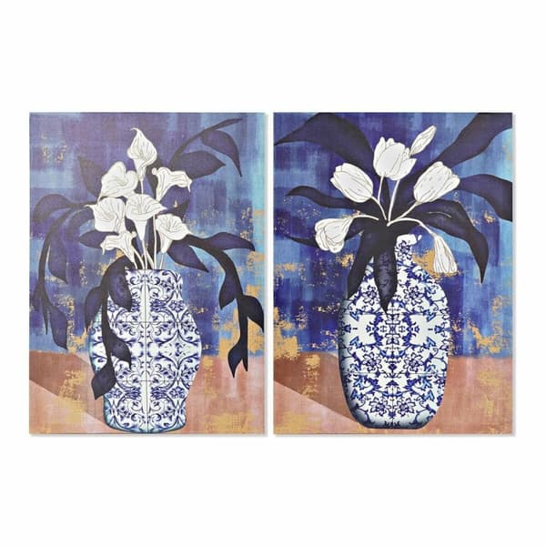 Maleri DKD Home Decor Vase Orientalsk (50 x 1,8 x 70 cm) (2 enheder)