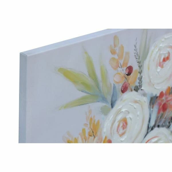 Tavla DKD Home Decor Virágok (80 x 2,8 x 80 cm) (2 antal)