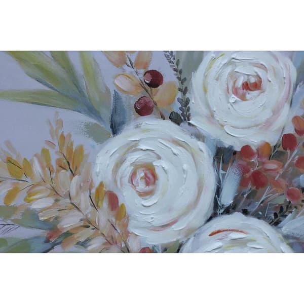 Tavla DKD Home Decor Virágok (80 x 2,8 x 80 cm) (2 antal)