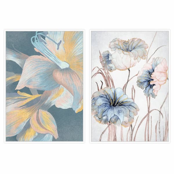 Maalaus DKD Home Decor Gėlės (103 x 4,5 x 143 cm) (2 osaa)
