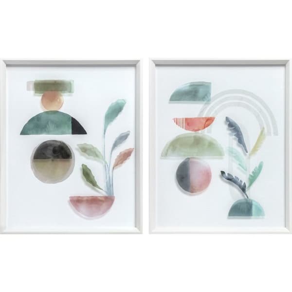 Maalaus DKD Home Decor Abstrakti Moderni (40 x 3,8 x 50 cm) (2 osaa)