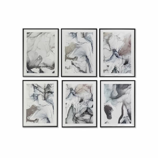 Tavla DKD Home Decor Abstrakt Modern (6 antal) (50 x 3 x 70 cm)